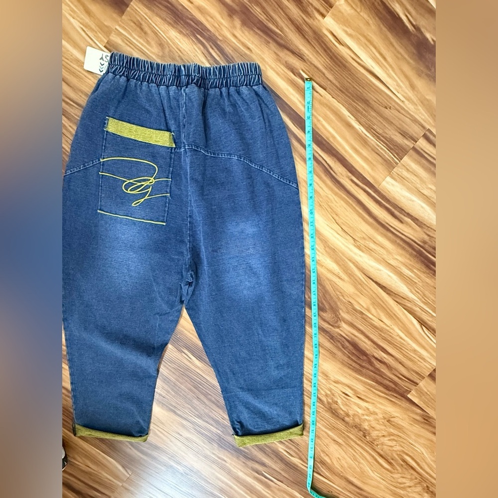 Jaded Gypsy Harem Style Denim Blue Joggers - Picture 4 of 6